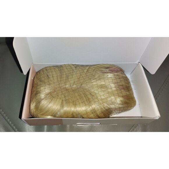 NIB 100% Human Hair Topper Blonde W/ Bangs Clip Women Hair Pieces Barbie - Picture 4 of 7